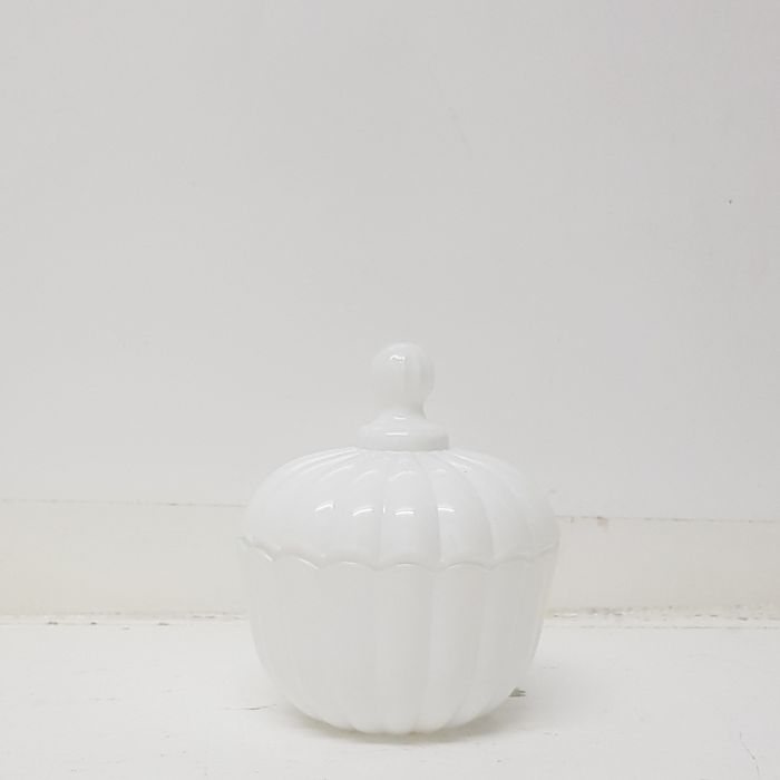 Mini Artic White Ribbed Jar