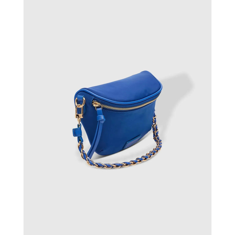 Hasley Blue Nylon Sling Bag by LOUENHIDE