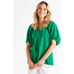 Holly Green Juliet Blouse by Betty Basics
