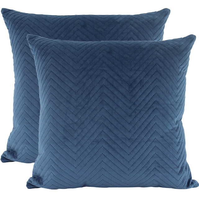 Ocean Velvet Quilted Cushion