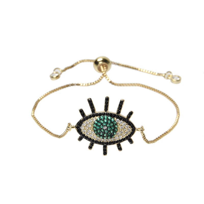 Emerald Eye Gold Bracelet