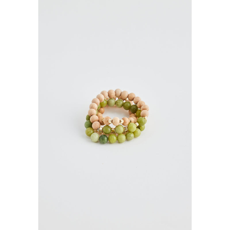 Green Sunset Stack Bracelet by Holiday Design