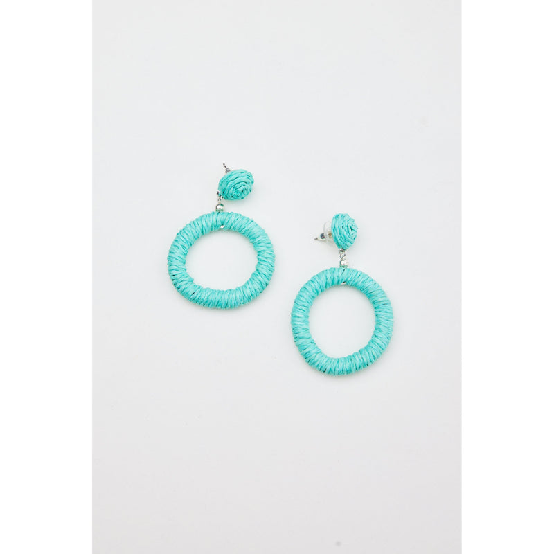 Aqua Jersey Earrings by Holiday Trading