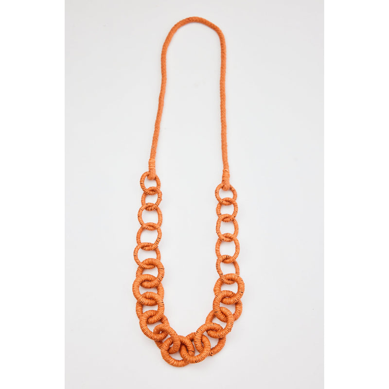 Orange Abstract Necklace by Holiday Trading