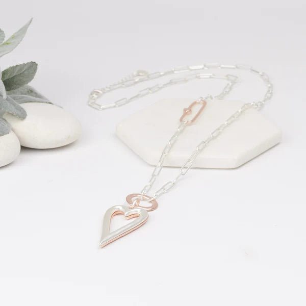 Mixed Open Heart Necklace