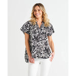 Floral Mono Victoria Blouse by Betty Basics