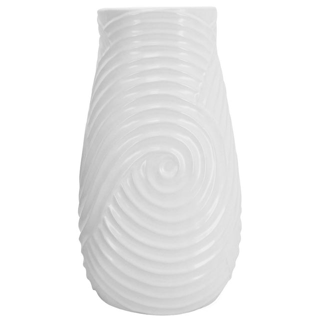Swirl Midi White Vase