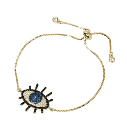 Royal Blue Eye Gold Bracelet
