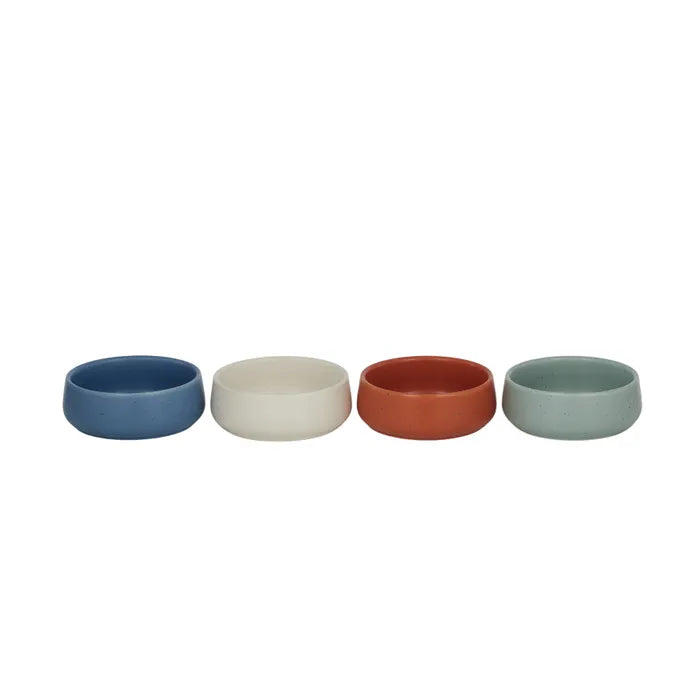 Set of 4 Colourful Ceramic Bowls