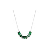 Silver Green Chameleon Bead Necklace