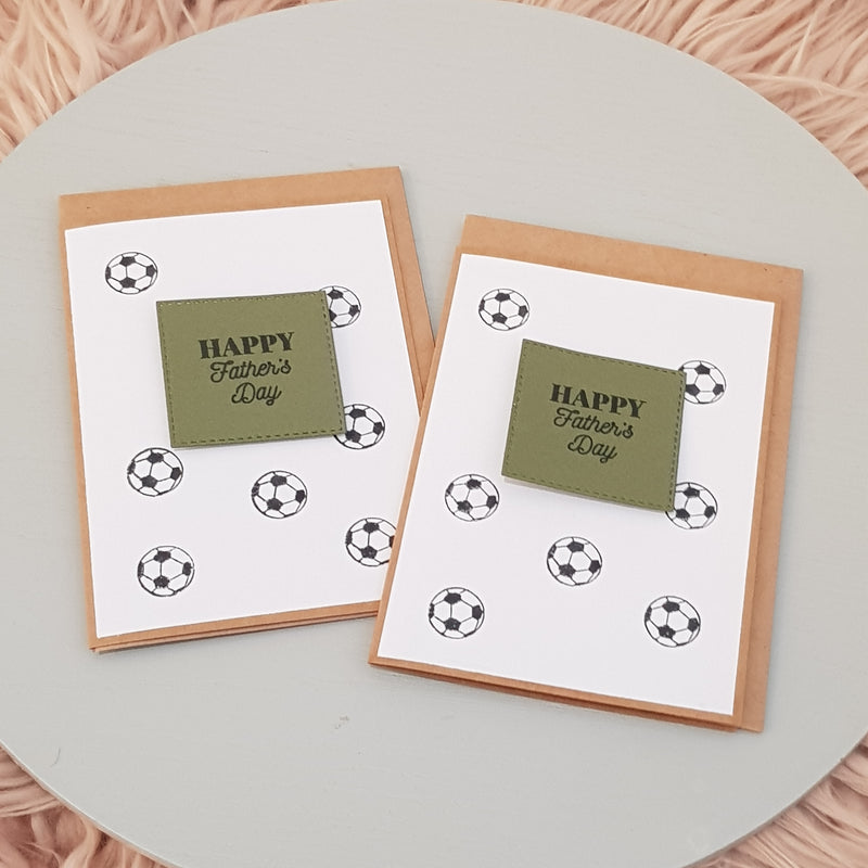 Father's Day Soccer Blank Hand Made Card
