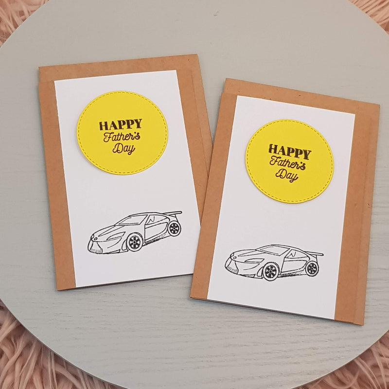 Father's Day Cars Blank Hand Made Card