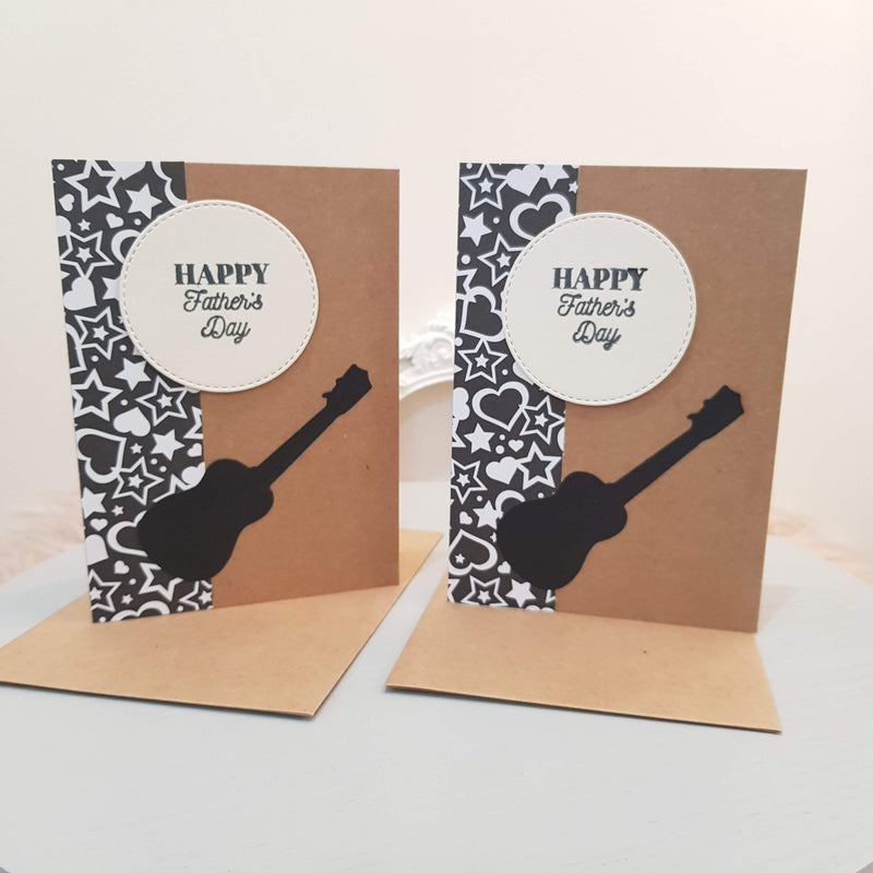 Father's Day Mono Music Blank Hand Made Card