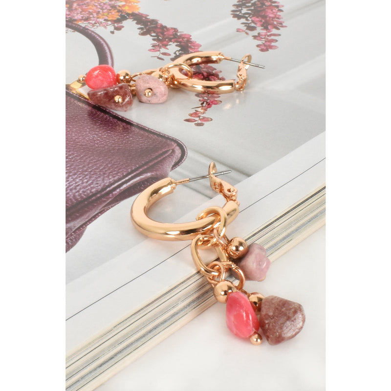 Berry Stone Cluster Earrings by Adorne