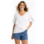 White Alessi Frill Top by Betty Basics