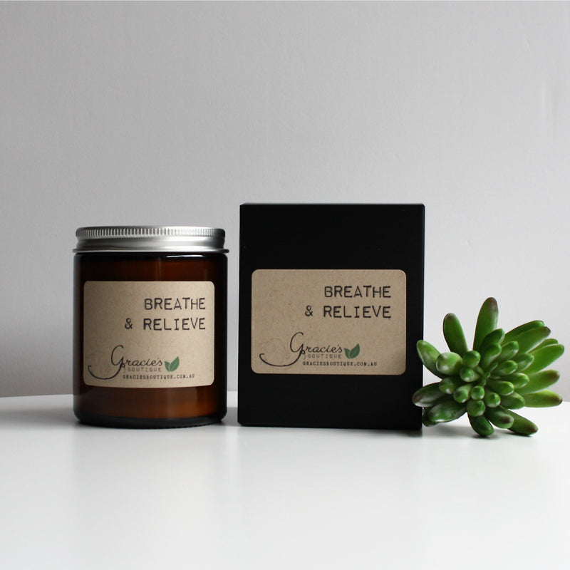 Breathe & Relieve Amber Soy Candle