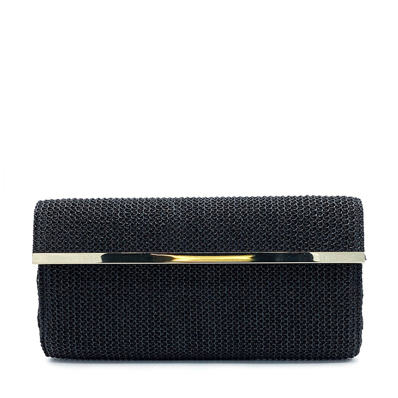 Black Willow Woven Clutch