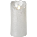 Beacon LED Silver Pillar Candle