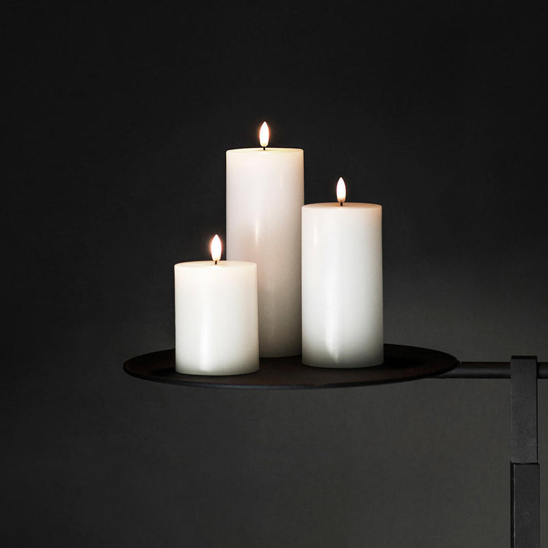 Candle Flameless Uyuni Nordic White