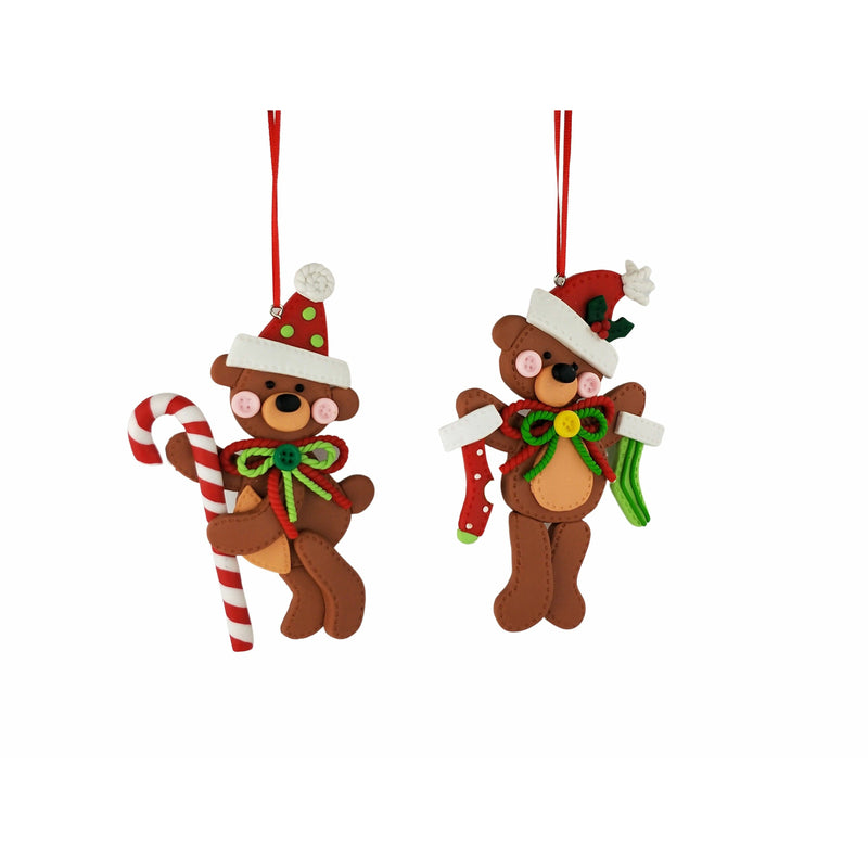 Cute Christmas Bears Ornaments 2 Varieties