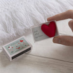 Wool Felt Heart & Love Message In A Matchbox