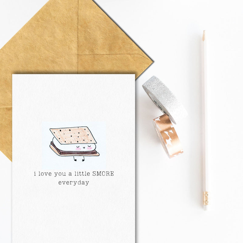 I love you A Little Smore Valentines Card